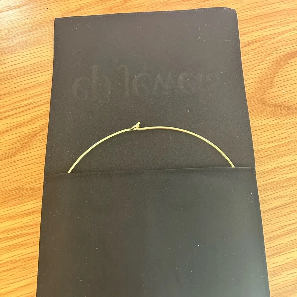 EP Jewels Yellow Gold Thin Cuff Necklace & Charms New - Picture 11 of 13